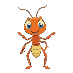 an ant on white vector 