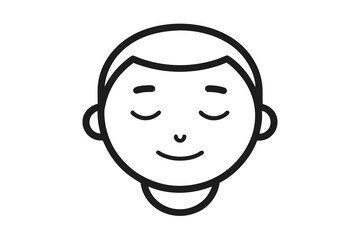 Calm Face Closed Eyes Icon Relax Peaceful  