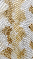 Close-up of yellow and white snake scales pattern
