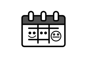 mood reflection calendar icon emotional tracker daily mood