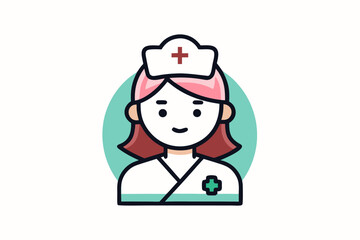 nurse medical cap icon healthcare professional medical worker