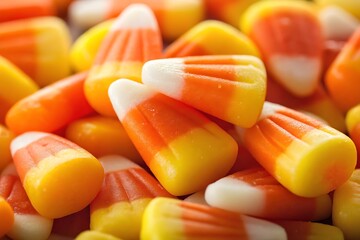 Orange yellow white candy corn pile autumn fall