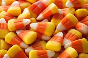 Orange yellow white candy corn assortment autumn fall Halloween sweet