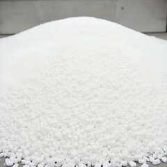 white salt in a glass bowl