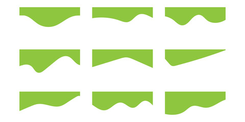 Website Diverder and seperator template. Collection of dividers shape templates. Modern separator header for website and app