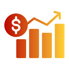 Profit Growth Analysis Icon from Business Opportunity Collection (Solid Gradient Style)