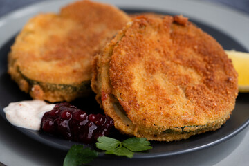 Zucchini gebacken als Cordon bleu
