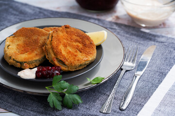 Zucchini gebacken als Cordon bleu