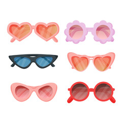Sunglasses Collection Vector Set Design Illustration