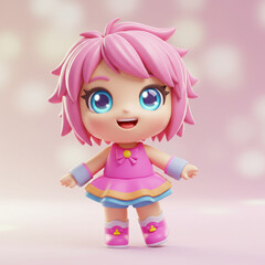 Fototapeta premium 3D Chibi Character