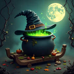 halloween witch cauldron