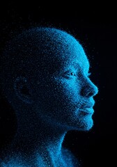  Blue Dotted Face