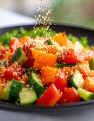 Close-up of finely ground paprika, showcasing its beautiful texture ideal for themes of seasoning, cooking, and gourmet ingredients. Paprika in white background, washing and cutting paprika 