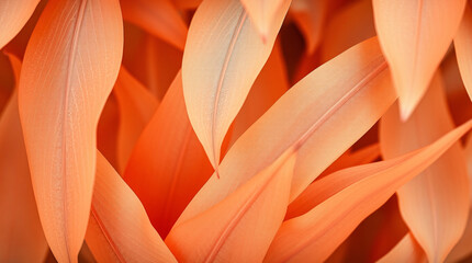 Abstract design of overlapping leaves in pink and blue tones, creating a serene pattern.