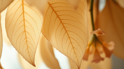 leaf, close-up, nature, texture, detail, vibrant, yellow, orange, autumn, fall, plant, flora, botanical, organic, natural, light, bright, vivid, warm, glow, sunlight, golden, rich, depth, pattern, vei