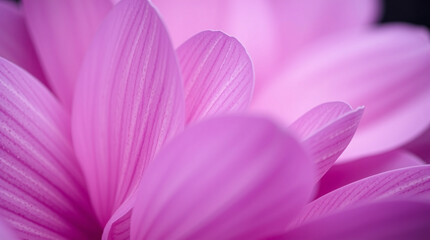 Close-up of a delicate pink flower petal with soft and vibrant details.