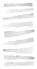 Abstract Torn Paper Pieces Isolated On Black Background Texture Design