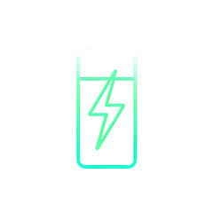 Battery icon with charge lines filled PNG