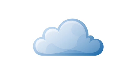 Blue Cloud Illustration Isolated On Transparent Background For Design