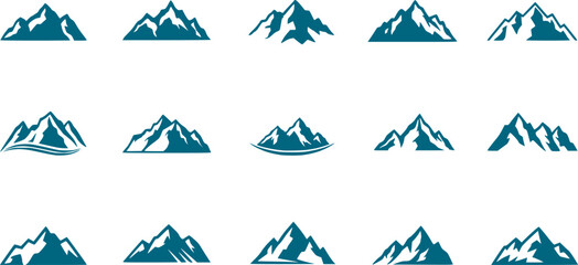 Mountains Logo Symbol and Icons Set