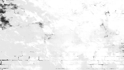Distressed grunge brick wall texture in black and white