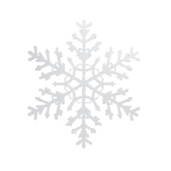 Winter snowflake isolated on transparent or white background, png