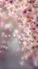 Creamy, muted pink bokeh effect with millions of microscopic, delicate, dried meadow flowers