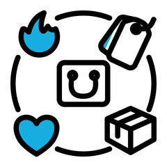 Ecommerce Consumer Preference Icon from Business Opportunity Collection (Outline Color Lineal Style)