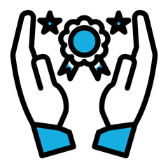 Customer Satisfaction Award Icon from Business Opportunity Collection (Outline Color Lineal Style)