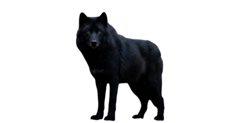 Black Wolf Isolated Photo A Majestic Predator With Intense Eyes