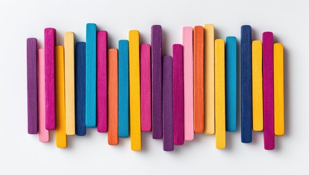 Colorful rectangular blocks in a wavy pattern - Powered by Adobe