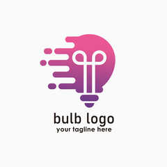 bulb and digital logo design concept, creative bulb icon design, bulb logos