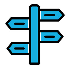 Navigation Signpost Guidance Icon from Business Opportunity Collection (Solid Color Lineal Style)