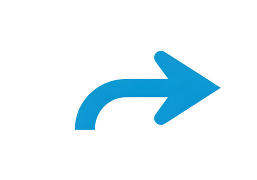 Blue Right Arrow Illustration On Black Transparent Background - Powered by Adobe