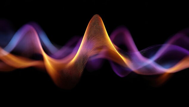 Abstract waveform design with vibrant colors