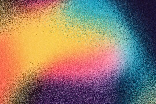 Vibrant grainy color spots in smooth gradients for summer designs perfect for posters, web headers, and banners in creative projects targeting artistic audiences