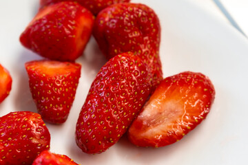 Garden strawberry spring fruit, fragaria