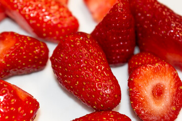 Garden strawberry spring fruit, fragaria