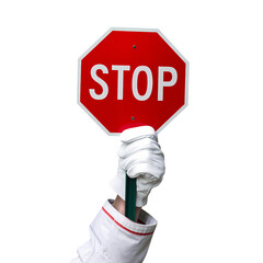  Hand Holding Stop Sign