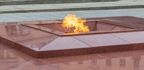 The eternal fire monument. Concept