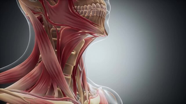 Human Musculature Shoulder and Arm Muscles with Medical Highlight of Bicep and Tendons
