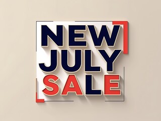 Stylish new july sale graphic design.