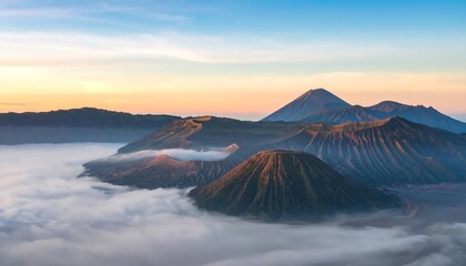 Bromo, Indonesia, soft mist at dawn