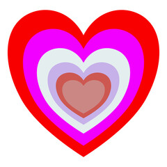 red heart vector illustration