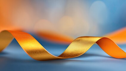 Gold and orange ribbon, soft focus
