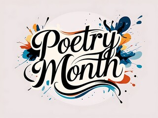 A stylized graphic design for poetry month.