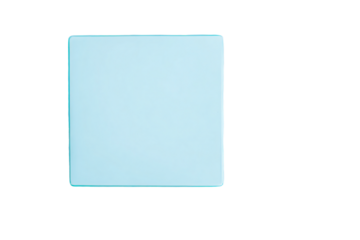 a blue square with a white background