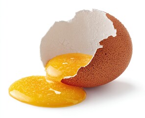 Broken egg, yolk spilling (1)