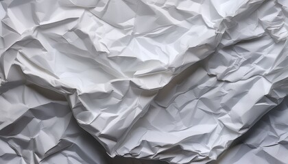 Obraz premium wrinkled white paper texture a close up view of crumpled white paper displaying intricate folds and creases the surface is uneven with various depths and directions of wrinkles