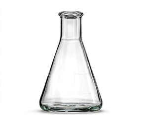 Clear glass flask, conical shape (1)